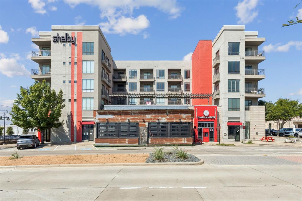 Enjoy this top-floor suite in one of Dallas' most recognizable mid-rise condos. The Shelby Residences have been an iconic location for students, professors, and young professionals since their construction in 2008. Walkable to classes, work, dining, and nightlife; this two-bed, two-bath condo sits on the top floor of the building with no one living above you. The home has been freshly painted and has generously sized bedrooms, bathrooms, and closets. The kitchen, dining, and living room are all open and make the space feel huge.  Large windows and French doors to the balcony bring in as much light as you want. The split floor plan is perfect for roommates or to have the whole space to yourself. The building includes a well-appointed gym, a massive outdoor common area patio overlooking the activity on SMU Blvd., and private, gated parking.  Don't miss a chance to own property in one of the best locations in Dallas!