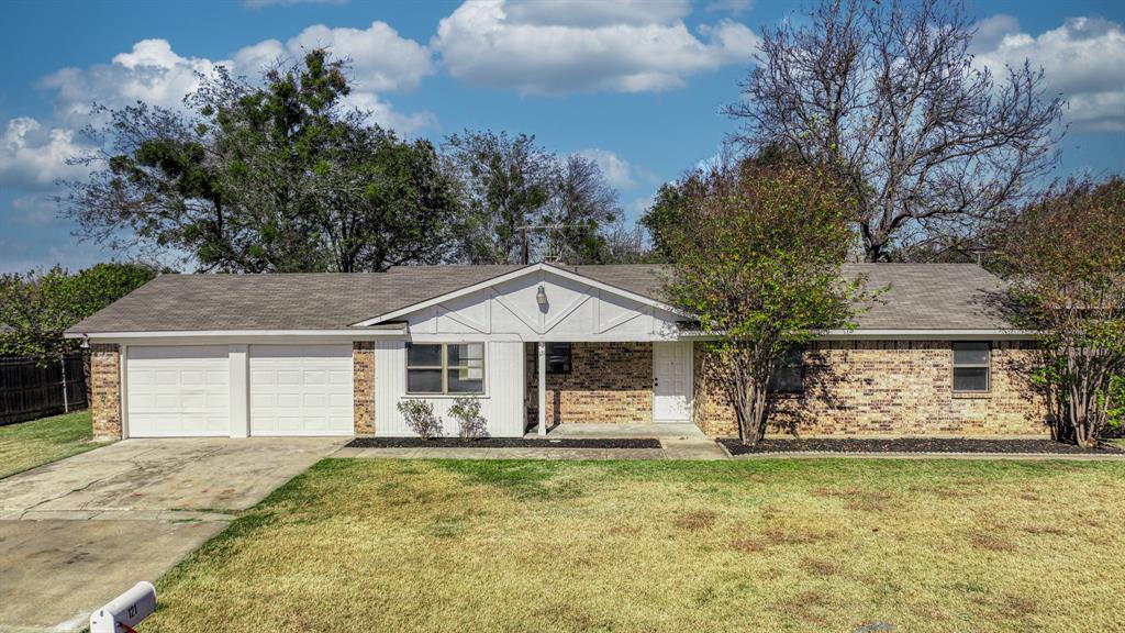 Charming 3 bed 2 bathroom home on a spacious corner lot in downtown Aledo! The interior features new carpet, fresh paint, updated countertops and sinks, and a new dishwasher giving the home a clean refreshed feel. The large backyard offers mature trees, a storage shed, storm shelter, as well as a versatile back house that could be finished into living quarters, used for storage, or turned into a shop. A comfortable, updated home with a great potential in a prime location!