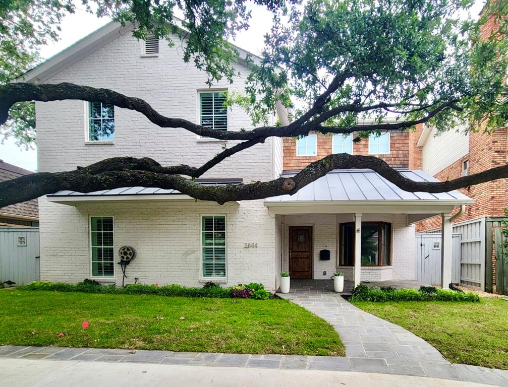 Updated UP traditional on 50 x 165 deep lot serviced by Armstrong Elementary.  Spacious, light-filled rooms and on-trend finishes.  Home features primary bedroom and guest bedroom down stairs.  Private office, two living spaces and an upstairs playroom.  Hand-scraped hardwoods, built-ins throughout, smooth texture walls, closets and storage abound, large backyard featuring outdoor shower, sink and plumbed for gas grill. Open kitchen with Quartzite c-tops, Thermador appliances and dual dishwashers.  Foam encapsulated, tankless water heater with circulation pump, LED lighting throughout, in-wall speakers and steam shower in primary shower.