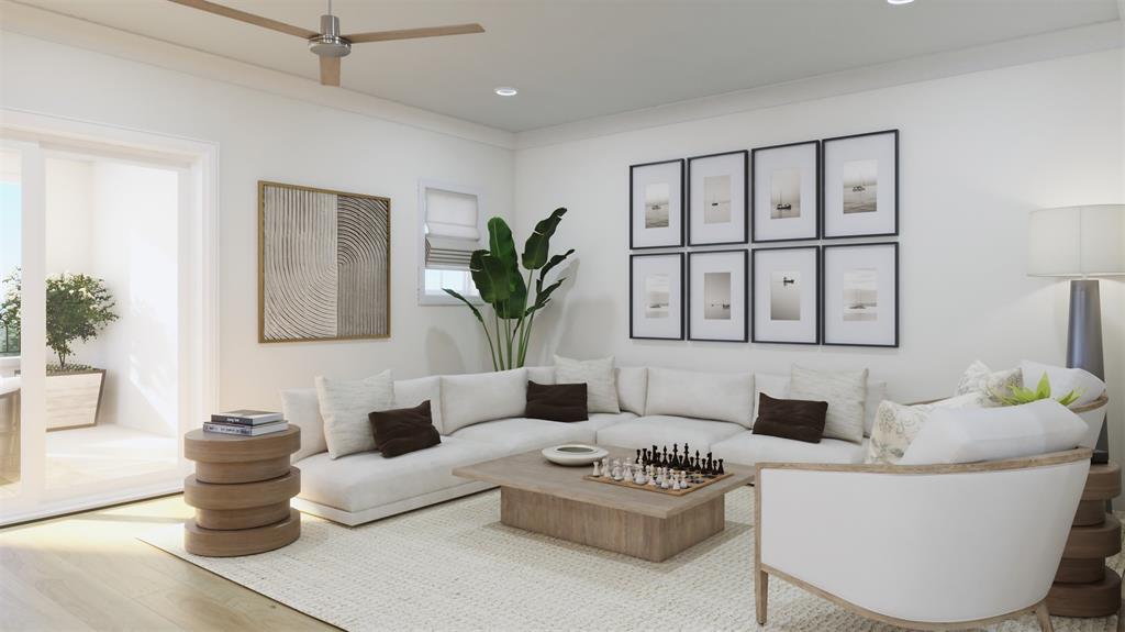 A first of its kind in the Tanglewood TCU area. Luxury townhome with over 3100 sq feet of living space on three levels.  The third level is dedicated to family enjoyment and entertainment, including a large covered open air patio with views for miles.  See downtown, TCU and the Colonial Country Club right out your windows. Luxury and quality abound at every corner, from the hardwood floors throughout the main areas, to the custom cabinetry, built in top of the line appliances and Kohler polished nickel fittings.  Modeled after the Kensington Park townhomes in London, these beautiful buildings will reflect the stature and craftsmanship of custom homes Village Homes is known for.  An elevator will whisk you between floors, starting with the downstairs open plan for everyday living, dining and cooking featuring a chef's dream kitchen. Large mud room and powder bath round out the first level, luxury master suite with office, two bedrooms and a bath on the second. Unparalleled!
