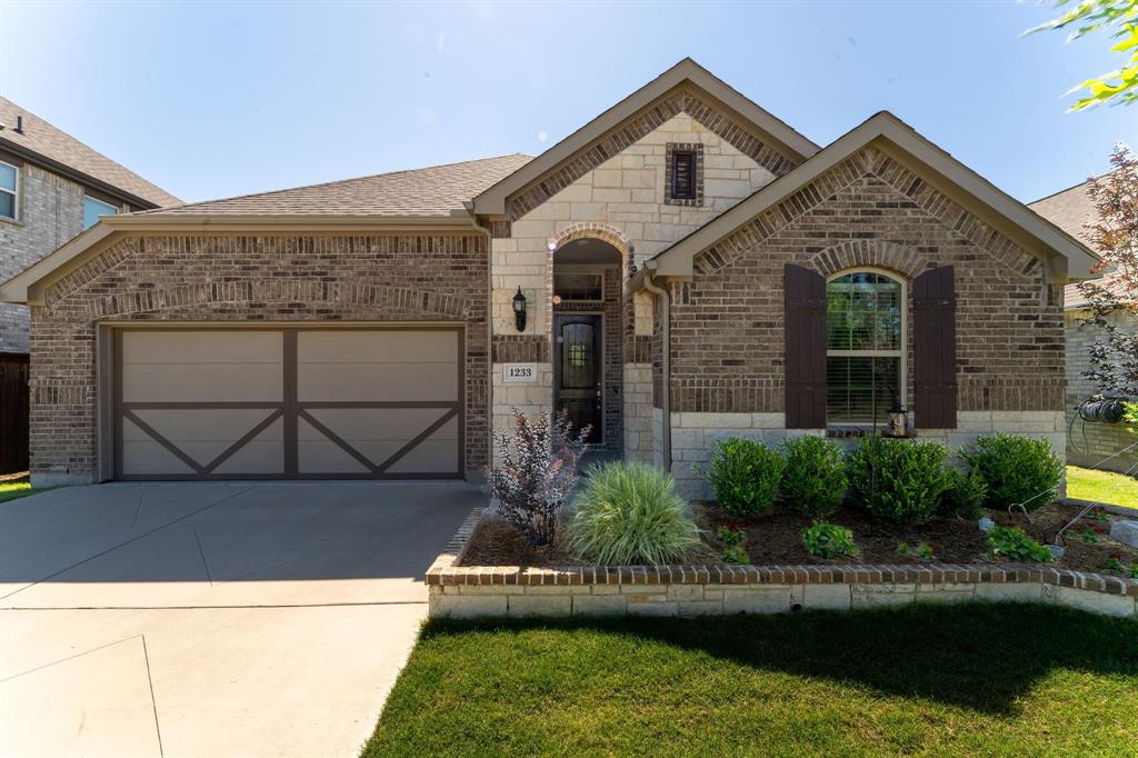 Welcome to this beautifully maintained 3-bedroom, 2-bath home in the desirable Letara subdivision in Haslet. Built in 2020 by Gehan Homes, this 1,879 sq ft home offers a thoughtfully designed open-concept layout ideal for both everyday living and entertaining. Step inside to find durable laminate flooring flowing through the entry, dining, living, and kitchen areas, creating a seamless and inviting space. The kitchen opens to the main living area, making it perfect for gathering with family and guests. The private primary suite is tucked away from the secondary bedrooms, offering added privacy and comfort. A standout feature is the convenient direct access from the primary suite to the laundry room, complete with a utility sink for added functionality. The secondary bedrooms are well-sized and split from the primary, while both bathrooms feature tile flooring for easy maintenance.



With a functional layout, modern finishes, and a prime location near shopping, dining, and major commuting routes, this home offers the perfect blend of comfort and convenience. Don’t miss your opportunity to make it yours!