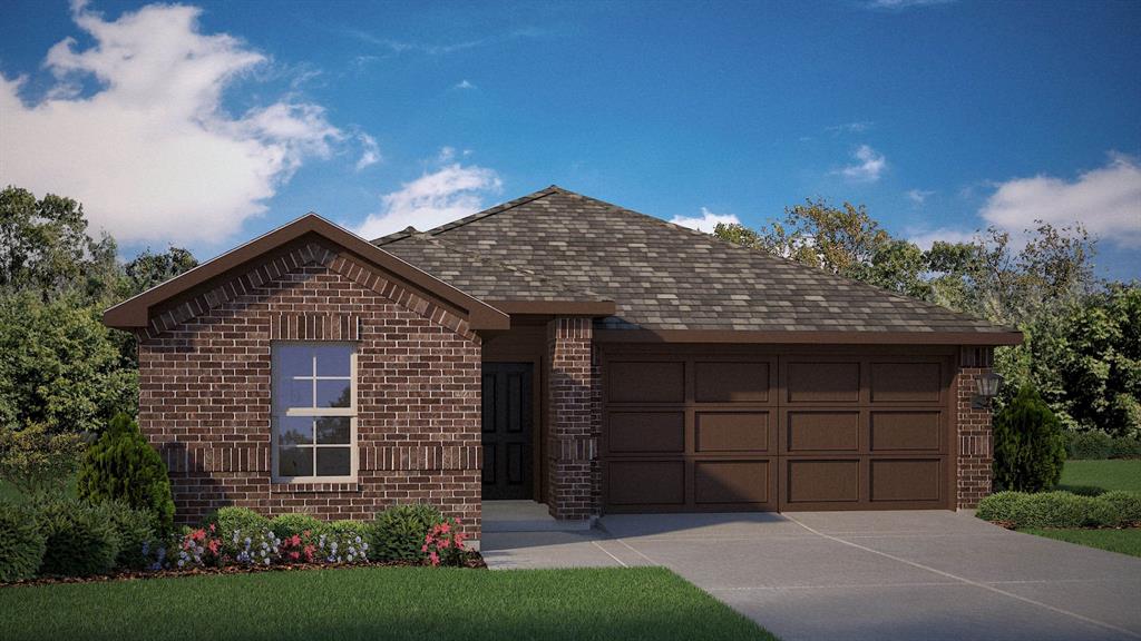 New and Now selling! D.R. Horton's new fabulous Hickory Grove community in Denton and Krum ISD! Gorgeous Single Story 3-2-2 Caden floorplan-Elevation A, with an estimated Summer completion. Great open concept floorplan with spacious Living opening to Dining and large Chef's Kitchen with Island, Stainless Steel Whirlpool Appliances, gas Range, Granite countertops, and corner Pantry. Large primary Bedroom with 5 foot over sized shower and big walk-in Closet. Quartz vanity tops in baths and Ceramic tile flooring at Entry, Hallways, Kitchen, Breakfast, Utility and Bathrooms. State-of-the art energy efficiency features plus America's Smart Home Technology Pkg. Covered front porch and back Patio, 6 foot stained wood fenced Backyard with metal posts, Landscape Package with full sod and Sprinkler System. Hickory Grove boasts a range of amenities and future developments, including planned pools and multiple playgrounds for family fun and relaxation. Close proximity to Denton's Rayzor Ranch Marketplace for Shopping and Dining. Convenient to UNT and TWU Universities.
