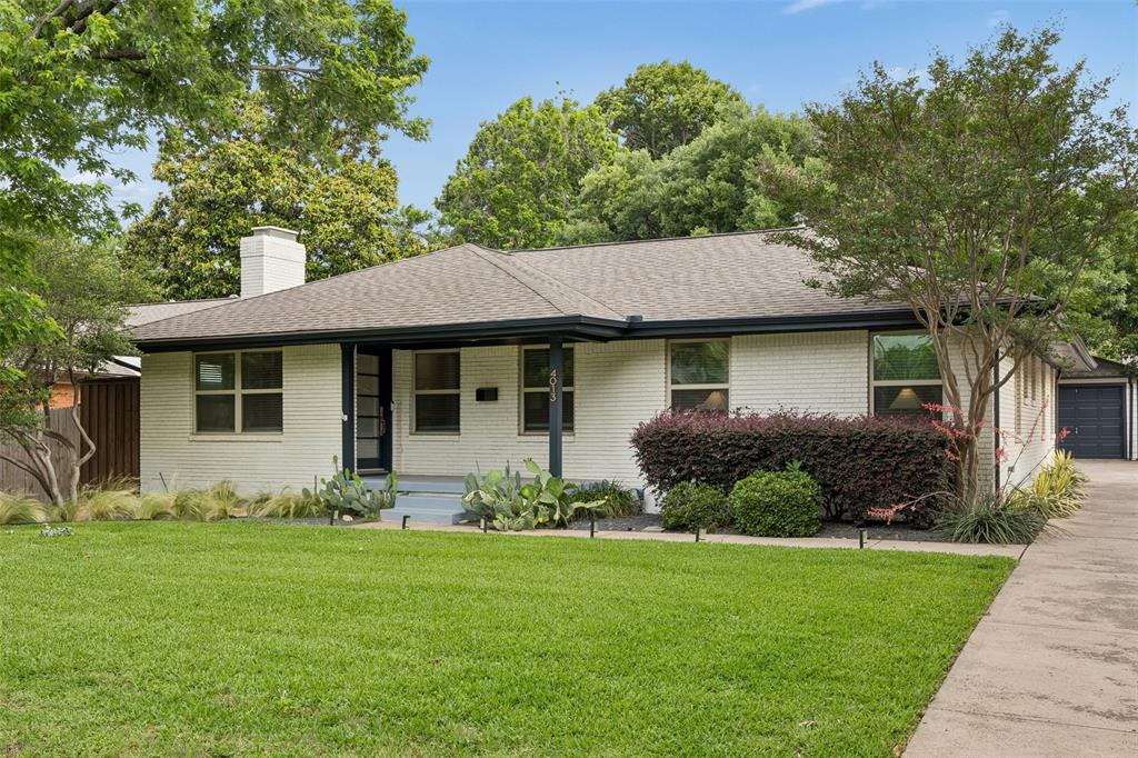 Beautifully renovated ranch with modern updates in the heart of Midway Hollow! Nestled on one of the neighborhood’s most desirable streets, this move-in-ready 3-bedroom, 2-bath home offers a light-filled and functional layout designed for both everyday living and effortless entertaining. The kitchen features sleek cabinetry, stainless steel appliances, and gas cooktop, seamlessly flowing into the designated dining areas. A private primary suite with renovated ensuite bath provides a peaceful retreat, while two additional bedrooms offer flexibility for guests, a home office, or growing households. Situated on a spacious lot which offers endless potential with drought-tolerant landscaping, a storage shed, and ample space for outdoor living, or future expansion. The detached two-car garage adds convenience and functionality with additional storage space. Ideally located with easy access to Central Market, private schools, retail, dining, and major roads.