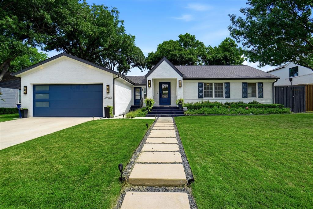 Welcome to 3983 Highgrove Drive, where exceptional craftsmanship and extensive renovations create a truly move-in-ready home. Thoughtfully updated from top to bottom between 2024 and 2025, this property offers peace of mind with major system improvements and high-end finishes throughout.The extensive updates include replacement of the cast-iron plumbing, updated electrical systems, a Class 4 impact-resistant roof, HVAC system, sprinkler system, Pella windows and doors, and a beautifully renovated half bath. The kitchen and bathrooms feature elegant under-cabinet lighting, while the primary bath includes convenient built-in docking stations within the custom cabinetry.
Outdoor improvements are equally impressive, featuring new front and back fencing, a newly replaced driveway and front walkway, and enhanced curb appeal throughout. Car enthusiasts and hobbyists will appreciate the oversized garage, complete with a side-mount garage door opener and reinforced flooring designed to accommodate a future car lift.With too many updates to list, this meticulously maintained home combines modern convenience, energy efficiency, and quality craftsmanship in one exceptional package. Don't miss the opportunity to own a home where virtually every major improvement has already been completed for you. Heavily landscape with Zoysia grass. A versatile detached flex space provides endless possibilities as a home office, art studio, fitness room, workshop, or she shed-he shed. With thoughtful upgrades throughout and attention to every detail, this move-in-ready property is a rare opportunity in the desirable Dallas-Midway Hollow neighborhood.