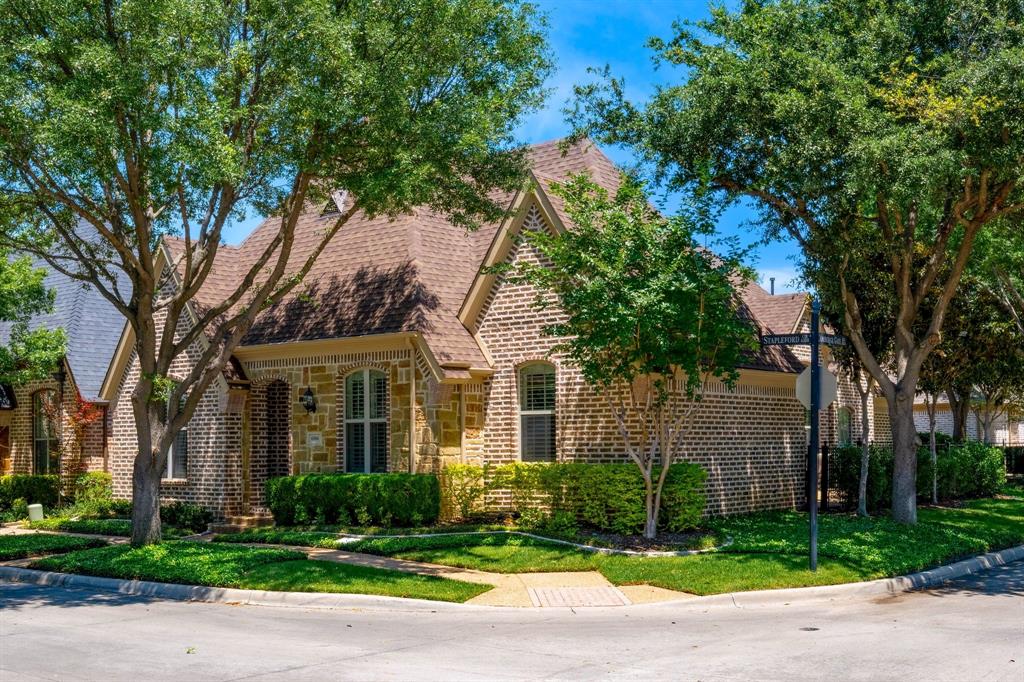 Refined. Sophisticated. Exceptional value. Turn-key. Here, maintenance is a breeze, with an elevated lifestyle of simplicity, quality, flexibility, and privacy. Tucked inside the charming, ultra-private gated community of Cambridge Gate in North Dallas, this home offers a rare single-story design with 3 bedrooms + an office. Thoughtfully maintained by its original owners and enhanced with custom builder upgrades, this home effortlessly blends refined luxury with relaxed, everyday elegance. Filled with natural light, soaring ceilings, recently refinished hardwoods, and an open floorplan, every detail combines style and comfort. The large, open living area, dining room, and completely renovated kitchen are seamlessly complemented by custom cabinets & built-ins, high-end SS appliances, 5-burner gas cooktop, custom vent hood, and beautiful Quartz counters. The large living room and custom stone fireplace overlook a pretty side yard and patio, just right for morning coffee or tranquil evenings. A relaxing primary suite with a seating area beckons you to unwind, with a vaulted ceiling and more peaceful views of the side patio. A spa-like bath, long double vanity, soaking tub, separate shower, and an enormous 3-tier closet complete your retreat. Two additional large bedrooms and two generous bathrooms up front are separate, and perfect for guests, plus a dedicated office sits perfectly between, with pretty views to the front. New HVAC in 2025 will help ensure you're comfortable year-round. Cambridge Gate is a private, boutique enclave of only 55 homes, where manicured grounds and lush green spaces create a serene, secure setting. Neighborhood events will help you feel right at home, and the HOA takes care of lawn & tree maintenance - you get to sit back, relax, and enjoy life. Convenient to shopping, outstanding restaurants, Trader Joe’s, Whole Foods, Central Market, GB-190, Tollway, and the best that North Dallas has to offer.