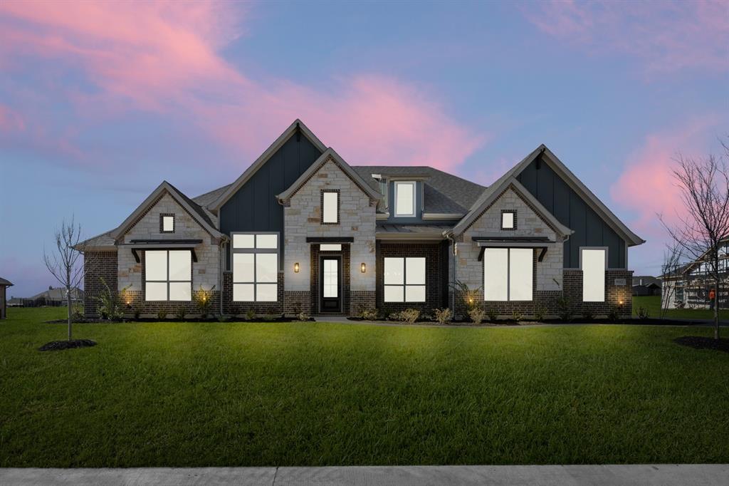 MLS# 21100384 - Built by Risewell Homes - Ready Now! ~ This thoughtfully designed single-story home offers a spacious and flexible layout ideal for modern family living. The open family room serves as the heart of the home and flows seamlessly into the kitchen and breakfast nook, creating a bright central gathering space with views to the optional covered patio. A formal dining room near the foyer provides an ideal setting for hosting meals and special occasions, while a private study at the front of the home offers a quiet home office. The owner’s suite is tucked away for privacy and features a generous walk-in closet and a well-appointed bath with dual vanities, a soaking tub, and a separate shower. Three additional bedrooms are grouped along the opposite side of the home with convenient access to two full baths, and an additional flex room adds versatility for a playroom, media room, or guest space. With ample storage throughout, a dedicated utility room, a welcoming front porch, and a two-car garage, this home is perfectly suited for comfortable living in New Fairview.