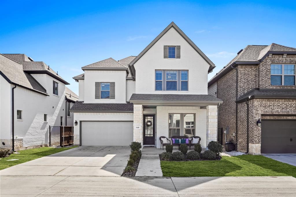 Welcome to this beautiful retreat nestled within the intimate community of The Reserve at Northaven Park. Completed in 2022 by David Weekley Homes, this home offers an exceptional blend of modern design, luxury finishes, and comfortable living. Offering 2,869 square feet, the open-concept floor plan includes three bedrooms, two and a half baths, a dedicated home office, and a versatile loft space, making it ideal for both everyday living and entertaining. The heart of this home is the bright and airy living area featuring soaring ceilings, abundant natural light, and a cozy corner gas fireplace. The space flows seamlessly into the gourmet kitchen, which boasts a large island, stainless steel appliances, gas cooktop, quartz countertops, and a convenient butler’s prep area. The adjacent dining area is filled with light and offers the perfect setting for gathering with friends and family. Upstairs, the spacious primary suite is designed as a relaxing retreat, complete with an ensuite bath featuring dual sinks, a soaking tub, a separate shower, and a generous walk-in closet. The second level also includes a flexible loft space, laundry room, and two additional bedrooms with a full bath, ensuring plenty of room for everyone. Additional highlights include a two-car garage, covered front porch, covered back patio, fenced backyard, plantation shutters, and custom electric shades throughout. Every detail has been thoughtfully designed to enhance comfort and style. Residents of The Reserve at Northaven Park enjoy exclusive access to community amenities such as a dog park and are just steps away from the Northaven Trail, perfect for walking, running, or biking. The location offers easy access to the Dallas North Tollway and I-35, placing you minutes from top dining, shopping, and entertainment in the heart of Dallas. This home is the perfect balance of craftsmanship, convenience, and perfect for a lock & leave lifestyle. Don’t miss the opportunity to make it yours—see it today