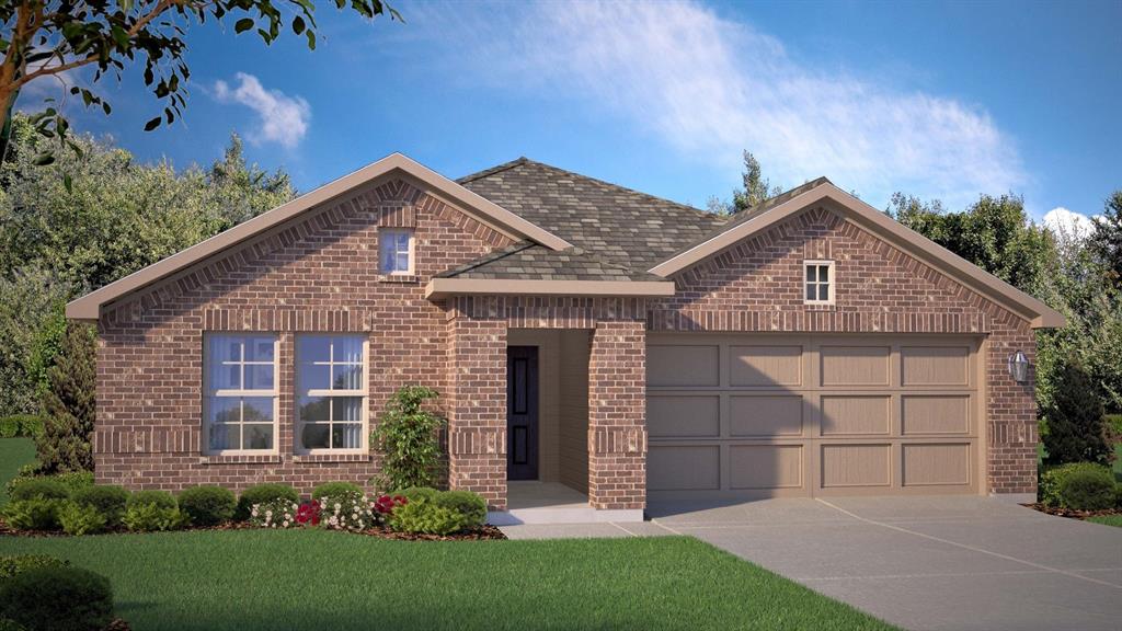 NOW SELLING in the NEW D.R. HORTON COMMUNITY of ROSEWOOD at BELTMILL in North Fort Worth and Eagle Mountain ISD!! The Texas Cali Elevation-C, with an Estimated summer completion! This is a single story, approx 1,839 sq.ft, home offering 4 bedrooms and 2 baths. This home features a long foyer leading into the main living space. The open kitchen overlooks the combination dining and living area and features spacious granite countertops, stainless steel appliances with gas cooking range, a large kitchen island and a corner walk-in pantry. With the three secondary bedrooms at the front of the home, the main bedroom is located privately at the back of the home, just off the living room. The private main bedroom features an en-suite bathroom complete with a huge walk in closet and large walk-in shower. The Texas Cali comes with a covered rear patio giving view to the professionally irrigated and landscaped yard. Additional features include tankless water heater; Luxury vinyl flooring at Entry, Hallways (per plan), Kitchen-Breakfast, Utility and Bathrooms; and full yard sod, landscaping and irrigation. The Texas Cali home includes the America's Smart home Technology base package. Using one central hub that talks to all the devices in your home, you can control the lights, thermostat and locks, all from your cellular device. Community Playground and Pool. Nearby nature, wildlife, and outdoor activities include Eagle Mountain Lake offering Boat and Jet Ski rentals; Eagle Mountain Park offering hiking trails and nature; and Twin Points Park offering seasonal beach and party area rentals.