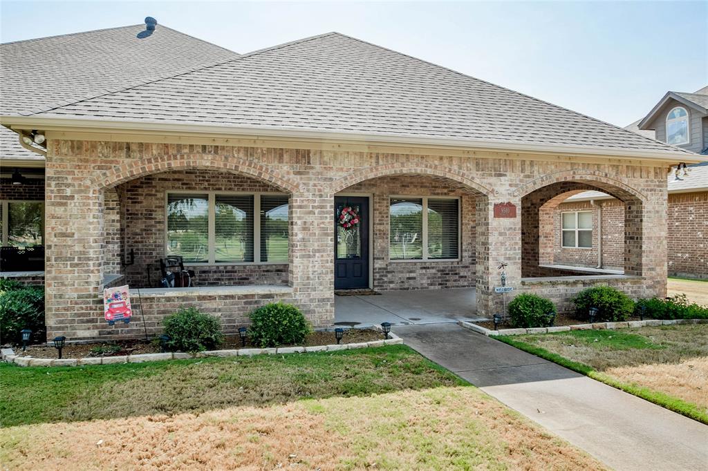 This fabulous townhome is a true hidden gem, located in the reputable gated golf course community of Pecan Plantation. From the large covered porch, you can enjoy stunning Texas sunsets, water feature & watch the golfers at the #8 tee of Nutcracker. This one-owner home is well-maintained and boasts granite countertops in the kitchen, as well as gorgeous knotty alder custom cabinetry offering ample storage. The primary suite is spacious & comes equipped with an en-suite bath that features a jetted tub, separate shower, and a large walk-in closet. Oversized 2-car garage with a golf cart garage, and you can easily access the floored attic space with the built-in staircase. If you’re looking for a low-maintenance lifestyle, this townhome is perfect for you, plus you won’t have to worry about keeping up with a large yard! With its beautiful views and convenient location, this townhome won’t be on the market long. Don’t miss your chance to own this exceptional property!