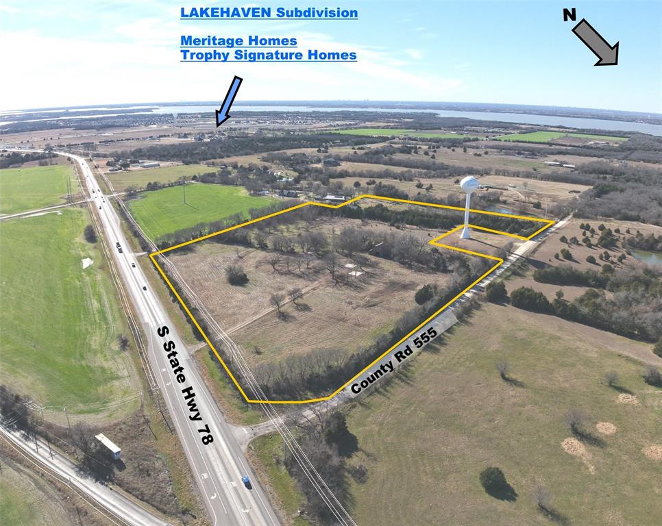 Exceptional ±15.97 acre hard corner located about 2.3 miles south of Hwy 380 in Farmersville on SH-78 at CR-555. Property has been cleared except for a few trees and a really old beautiful barn. This is a tremendous development opportunity. The property is in Farmersville ETJ but can be taken out if a property owner wants to. There is a MUD about 1 mile to the south that is in Farmersville's CCN, so It may be possible to connect to it for a high density development. This is also an excellent 1031 candidate as Farmersville is now experiencing growth as the neighbor to Princeton, which is the fastest growing city in the nation. The property is fenced and gated and has a water meter. The electric meter was pulled when the old house was removed. The planned 380 bypass is about a mile north and the new Lakehaven Subdivision is about 1 mile to the south.