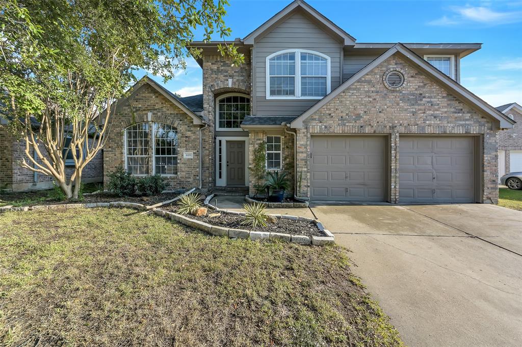Beautiful home across from Tarrant County Community College.  Open floor plan. Granite countertops in kitchen. Primary bedroom down.   Lovely backyard Oasis featuring pool and covered hot tub.