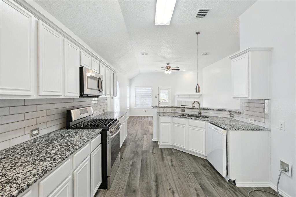 ASK FOR 2-1 BUYDOWN - Welcome to 8149 Keechi Creek Ct! This beautifully upgraded, move-in ready home features four spacious bedrooms plus an additional bonus room upstairs that can serve as a fifth bedroom, game room, or home office—perfect for flexible living! The home is fully updated with luxury vinyl plank flooring, fresh paint, decorative lighting, new landscaping, and more. The expansive kitchen offers abundant storage, granite countertops, a stylish backsplash, a new dishwasher, and a breakfast area with a built-in desk. Enjoy entertaining in the formal dining room or relaxing in the inviting family room, highlighted by a cozy fireplace with a gas starter and large sliding glass doors that fill the space with natural light. The primary suite and three additional bedrooms are conveniently located on the first floor, while the versatile upstairs bonus room provides extra space to suit your needs.
Enjoy the benefits of a prime location directly across from a greenbelt with a new jogging path, perfect for walks, or outdoor activities, and is conveniently located just minutes from a variety of restaurants and shops, with an easy access to I-35 and I-820.
Zoned for the highly regarded Keller ISD, this home offers an exceptional opportunity for comfortable living in a fantastic Fort Worth neighborhood. Don't miss the chance to make this wonderful property your new home!