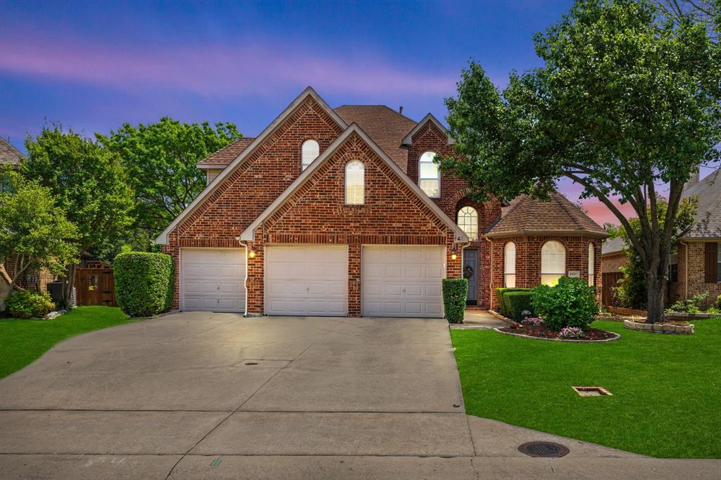 Located in the highly sought-after Hidden Creek neighborhood in the heart of McKinney, this spacious 4-bedroom, 3.5-bath home with a 3-car garage, office, and game room offers a great combination of space, comfort, and recent updates. Situated on an oversized lot, the backyard features peaceful tree-lined views, a new stained fence, and a covered patio-creating a private outdoor setting.

Inside, high ceilings, crown molding, and tall windows bring in abundant natural light throughout the home. Just off the entry you’ll find the updated wood grand staircase, a private office with french doors, and a dining room that can also serve as a flex space depending on your needs.

The living room features a fireplace and opens to the kitchen with granite countertops, a large island, and plenty of space for gathering and entertaining. The downstairs primary suite is tucked away for privacy and includes wood flooring and bathroom with double vanities, a garden tub, a gorgeous, renovated shower, and a walk-in closet.

Upstairs you’ll find three additional bedrooms, two full bathrooms, and a spacious game room that could also function as a playroom or media room. The secondary bathrooms have been completely updated with brand new shower tile and vanities-giving them a fresh, modern feel.

Other updates include new downstairs HVAC, new carpet and paint, updated lighting in the bathroom, modern ceiling fans, plantation shutters, and several windows replaced with storm windows. Additional improvements include a new dishwasher (2024), and siding replaced in 2020. Window screens across the back of the home, along with a radiant barrier and garage insulation, help improve comfort and energy efficiency.

Hidden Creek offers excellent neighborhood amenities including a community pool, pickleball and basketball courts, sand volleyball, a fishing pond, and walking and jogging trails. Come be apart of the Hidden Creek community!