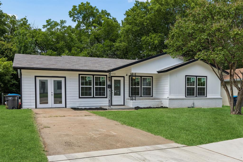Single-story home located in Fort Worth, Fully renovated, offering 4 bedrooms, 2 bathroom, and a functional floor plan designed for everyday living. The spacious backyard provides opportunities for outdoor enjoyment, gardening, or entertaining. Conveniently situated with access to major roadways, shopping, dining, schools, and local amenities. This property offers comfortable living in an established neighborhood with room to make it your own. Buyer and buyer's agent to verify all information, including schools, square footage, taxes, restrictions, and measurements.