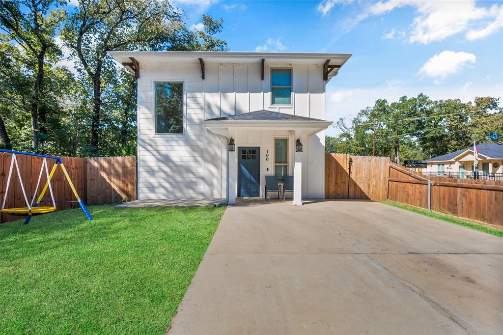 Discover modern simplicity in this sleek and well-maintained two-story home, conveniently situated near Cedar Creek Lake. This residence features a practical layout, with three bedrooms and two bathrooms on the upper level, and spacious living, dining, and kitchen areas on the ground floor. The kitchen offers a delightful touch with its subway tile backsplash, attractive granite countertops, and stainless steel appliances. Throughout the house, you'll find wood-look tile and decorative lighting. Outside, you can appreciate the peace of mind that comes with a fully fenced property, including a rolling iron gate across the front and a wood privacy fence surrounding the sides and backyard. Indian Harbour has low HOA dues of $126 per year with access to 2 boat ramps and a community center. Short term rentals allowed - Airbnb friendly community.  Don't miss your chance – come and see this home today!