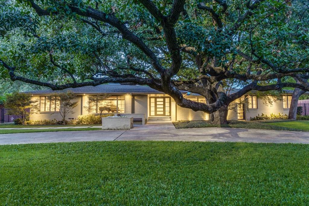 Incredible opportunity to own a single-story family home in Preston Hollow. This home features 4 bedrooms, 3.1 baths, and 2 fireplaces, all within 4,791 square feet of elegant living space. The chef's kitchen seamlessly flows into a spacious den, offering stunning views of the backyard oasis through ample windows. The primary suite is generously sized, with a seating area, walk-in closets, and separate entry to the backyard. Enjoy seamless indoor-outdoor living with a covered outdoor living space, built-in grill, fireplace, and pool. Perfect for hosting gatherings or enjoying quality time with loved ones.