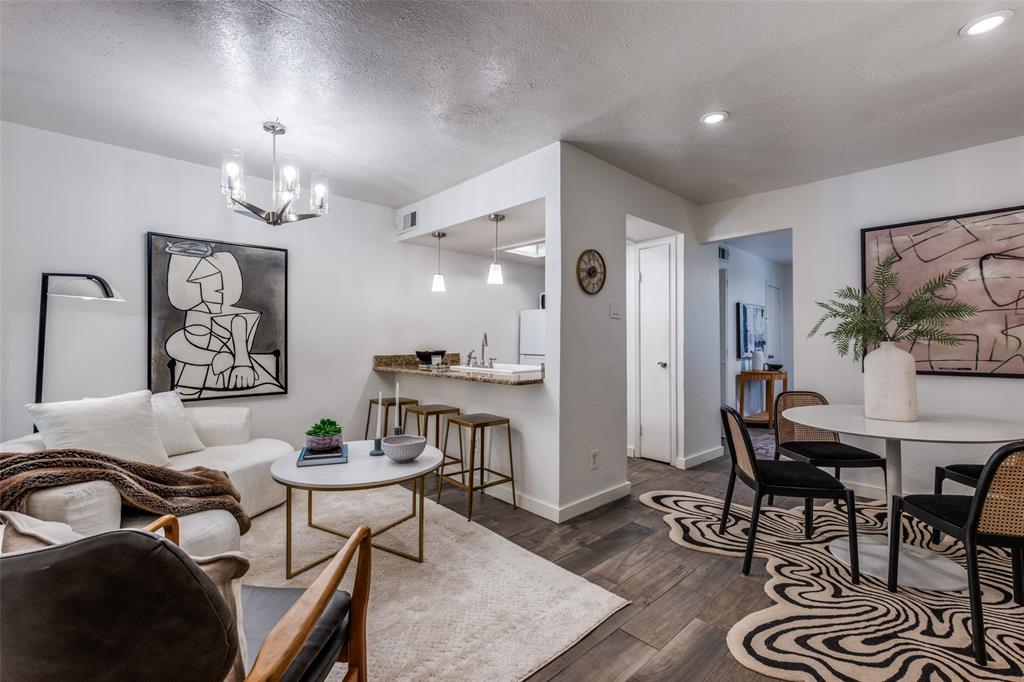 This fully updated one bedroom condo is a great value in a great location! Enter through secure gates into a large landscaped and shaded courtyard. This lovely upstairs unit has engineered hardwood floors, designer finishes, Nest thermostat, granite countertops, breakfast bar, open living and dining, updated bath, and ample storage throughout. Washer and Dryer included in the unit in addition to on site laundry facility. Community Courtyard, entertaining space and assigned parking. - Located 2 blocks Whole Foods; near Highland Park, Turtle Creek, Cedar Springs and Uptown Dining and Shopping.