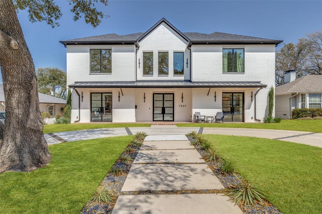 Welcome to 7537 Centenary Avenue, a stunning 2023 residence in the heart of Caruth Hills, where elegance meets modern comfort. This exquisite home boasts five generously sized bedrooms (one of which is downstairs) and five and a half beautifully appointed bathrooms, offering ample space for relaxation and hospitality. As you step inside, you are greeted by an inviting foyer that seamlessly flows into expansive living areas, highlighted by high-end finishes, tall ceilings, and abundant natural light. The gourmet kitchen, a chef's delight, features top-of-the-line appliances and a spacious island perfect for culinary creations. Retreat to the luxurious primary suite, complete with a spa-inspired bathroom, providing a serene escape. Three additional bedrooms are upstairs as well as a game room and home gym. Outside, the meticulously landscaped grounds with pool and spa and spacious covered patio with a built in grill offer a perfect setting for outdoor enjoyment. Discover refined living at its finest in an unbeatable location.