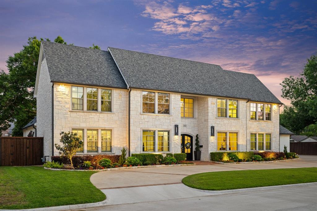 Sensational J. Stiles custom home built in 2017, located on one of the finest streets in all of Preston Hollow. This exquisite luxury residence rests on an expansive .482 acre lot and boasts 7,425 SF of elegantly designed living space, certain to satisfy even the most discerning buyers. Impressive living room with vaulted coffered ceilings, gorgeous hardwoods, oversized gas fireplace and floor to ceiling windows. The chef's kitchen boasts high end stainless appliances, two dishwashers, dual sinks, quartz countertops, a commercial grade gas range and venthood, oversized refrigerator and the most spectacular island and wrap around countertop that you will ever see. The dining room is an absolute show stopper surrounded by glass, overlooking the magnificent outdoor living space and pool. The master bedroom is equally impressive with designer light fixtures, oversized padded headboard, sitting area and unobstructed views of the beautiful backyard. The master bathroom has to be seen to be believed with walk in shower, dual shower heads, freestanding designer bathtub, double vanities and separate his and her master closets highlighted by one of the largest, most luxurious closets you will ever see with custom built in cabinetery and 3rd level seasonal rods. Formal living room, office, media room with upgraded AV equipment, game room, indoor and outdoor gym spaces and a 4-car garage for all of your vehicles and recreational toys. You will never want to leave the backyard with a spectacular outdoor living area complete w a full outdoor kitchen, stone fireplace and motorized sun screens. Resort style heated pool and hot tub including impressive water features and fire bowls, all controlled with an app on your phone. Generac whole home generator and a boat or RV parking area w 220v charging station. 5 bedrooms and 7 bathrooms with a downstairs guest bedroom and an upstairs guest suite complete with its very own custom kitchen. Over $300,000 in recent updgrades. A must see!