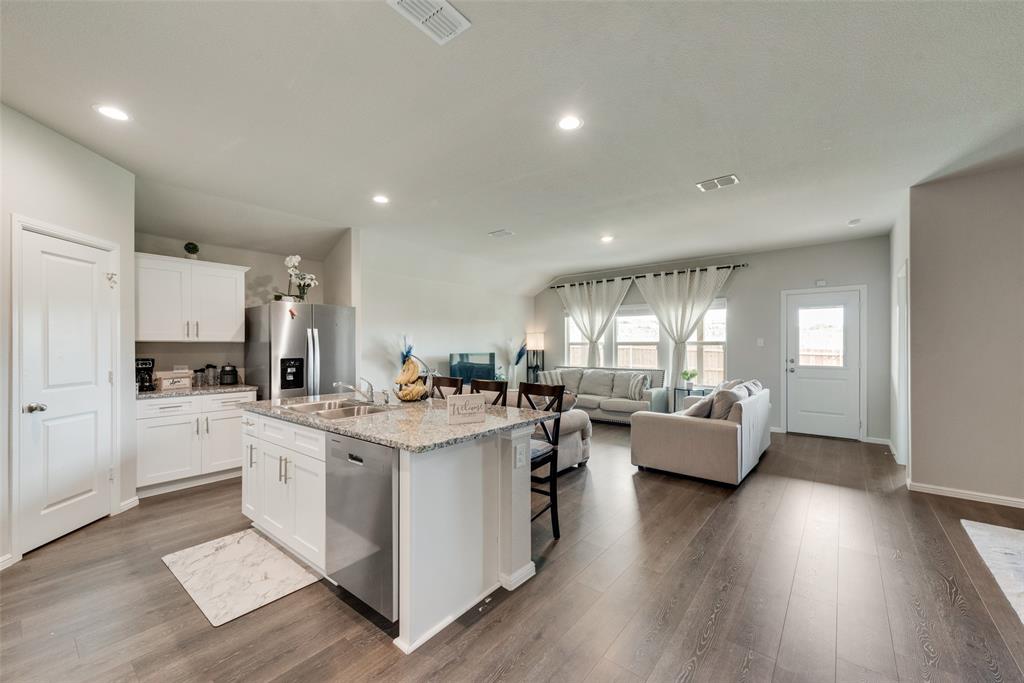 RENT-TO-OWN OPTION is available. Ask for more details. Rare oversized cul-de-sac lot — nearly double the backyard space of neighboring homes. There’s room for kids to run without feeling boxed in. Room for a playscape, soccer goals, birthday parties, and backyard memories that don’t fit on a postage-stamp lot. For those who love to host, the possibilities expand. Imagine a future pool, outdoor kitchen, firepit, or extended patio—with plenty of green space still left over. It’s the kind of lot that gives you long-term flexibility to build a backyard of your dreams. Inside, the home delivers the right balance of comfort and manageability. With four bedrooms and two baths, the layout feels spacious without being overwhelming. It still carries that modern, “new home” feel—clean lines, functional flow, and easy everyday living. The cul-de-sac setting adds another layer of appeal: less drive-by traffic, added privacy, and a quieter environment that enhances daily life. The Rivers Edge neighborhood offers a welcoming, well-kept atmosphere where pride of ownership shows. Sidewalks invite evening walks, and the kids ride bicycles up and down the street. Located near Highway 114 with convenient access to the North Fort Worth and Alliance corridor, you get suburban breathing room without sacrificing proximity to shopping, dining, and major employment hubs.