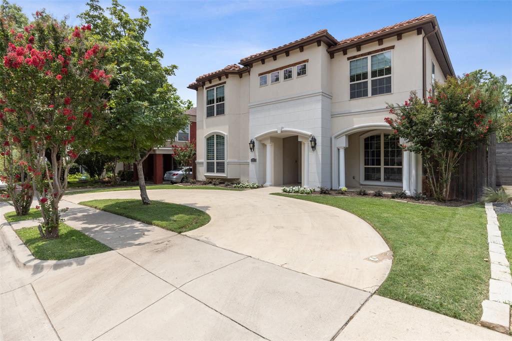 Located in the heart of University Park, this contemporary Mediterranean home offers unmatched convenience just steps away from SMU and Snider Plaza. This residence spans 4,159 square feet of living space with 4 Bedrooms, 4.5 bathrooms plus an additional 626 square feet of finished basement. The open floor plan enhances the home's spacious feel, highlighted by a living room featuring 18-foot ceilings, beautiful gas fireplace & an abundance of natural light pouring in through a wall of windows. Hard surface flooring throughout adds both style and practicality. The updated kitchen features quartz countertops, built-in refrigerator, a Bertazzoni gas range, counter-height island perfect for preparing meals & entertaining. The upstairs primary bedroom offers a luxurious updated bath with double vanity, freestanding tub & separate shower. Basement offers additional treasures: a wine room, a media room & a hidden door leading to a home gym equipped with an infrared sauna and shower.