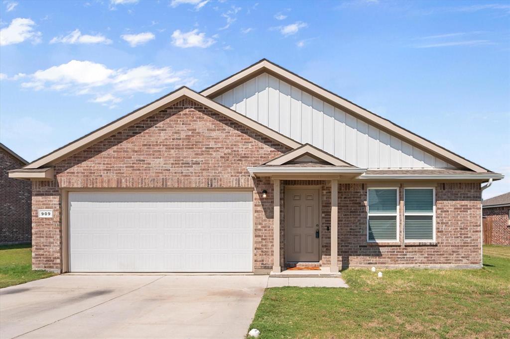 MOVE-IN-READY!! NO HOA!! 4-Bedrooms, 2-Baths, with an Open Concept and Split Bedroom Floor-plan. The kitchen features stylish Granite Counters, ample cabinet space, in addition to Easy Close Drawers and Cabinets. The oversized primary bedroom features an ensuite bath with Granite Counters, and a large walk-in closet. The large backyard is fully turfed which is perfect for entertaining and maintenance free accompanied by an oversized covered back patio. This home is located within a SHORT drive to Springtown Elementary, Springtown Park, Shopping, Multiple Dining Choices, and Downtown Springtown. Buyers are encouraged to confirm all information contained herein, including but not limited to measurements and schools.