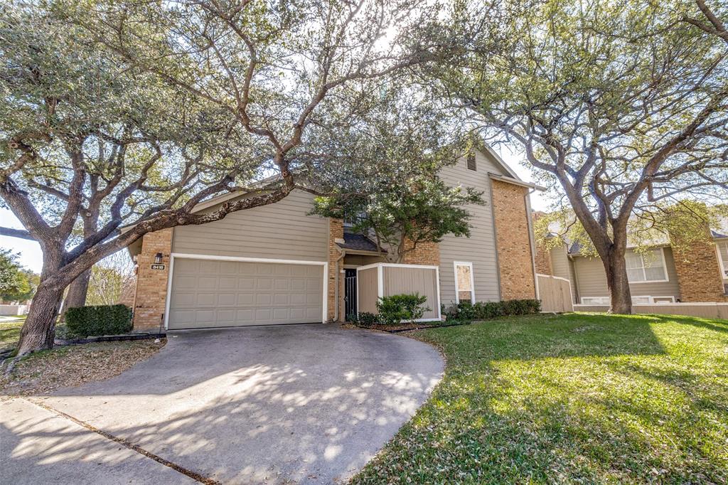 *Freshly Painted Interior & Garage* Prime Lake Highlands location, this charming end-unit townhome in Richardson ISD features a rare oversized front lawn, private back patio, and a two-car garage with a driveway. Inside, you’ll find an inviting open layout with granite countertops, built-ins, and a cozy fireplace. Upstairs, you’ll find a clever nook perfect for a home office or flex space. Recent updates include a newly redone balcony and siding, primary bath, new downstairs windows, and water heater. HOA handles landscaping and exterior maintenance. Incredible value! Schedule your showing today!