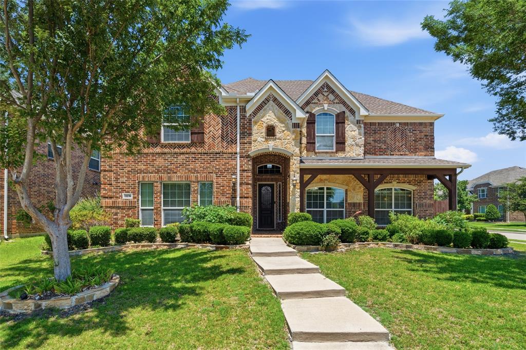 Welcome to exceptional living in one of Frisco's most desirable neighborhoods, where style, space, and convenience come together. Ideally located near premier shopping, couple min to disney land, entertainment, major commuter routes, award-winning Frisco ISD, beautiful parks, and miles of scenic trails, this customized 5-bedroom, 4-bath home offers the perfect blend of comfort and functionality. A charming covered front porch & stone-and-brick elevation create an inviting first impression. Step inside to rich hardwood flooring that flows throughout most of the main level, setting the stage for the warm &welcoming interior. The versatile living & dining areas provide endless possibilities, easily adapting to your family's evolving needs as additional living, office, study, or entertaining spaces. At the heart of the home, the chef-inspired kitchen is designed for both everyday living and memorable gatherings wiith granite counters, stainless steel appliances, gas cooktop, abundant cabinetry, & a spacious walk-in pantry. The adjoining family room is centered around an impressive stone gas fireplace and offers ample space for large furniture arrangements, making it the perfect place to relax and connect. Enjoy meals in the elegant dining room or gather casually in the sunny breakfast nook with direct access to the outdoor living space. The covered patio and extended pergola-covered entertaining area create an ideal setting for weekend barbecues, outdoor dining, or simply unwinding in the private backyard. The spacious first-floor owner's retreat provides a peaceful escape with dual vanities, a soaking tub, separate tiled shower, and a generous walk-in closet. Upstairs, entertainment takes center stage with a sprawling game room and dedicated media room designed for an authentic theater experience.This is the kind of home that truly captures the Frisco lifestyle—beautifully maintained, thoughtfully designed, and ready to welcome its next owners home.DESIRABLE CORNER LOT