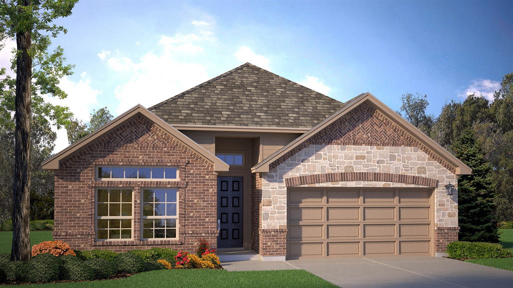 D.R. HORTON NOW SELLING in the FABULOUS COMMUNITY of EAGLE CREEK in DENTON and DENTON ISD!! Gorgeous open concept single Story 4 BEDROOM Blue Jay Floorplan-Elevation A, with an estimated Summer Completion. Large Chef's Kitchen with seating Island, Pendant lights, abundant Cabinets, tiled Backsplash, built-in SS Appliances and wide Pantry. Spacious Living and luxurious main Bedroom at the rear of the Home with dual sink Vanity, garden tub, separate Shower, and walk-in Closet. Granite Countertops in Kitchen and Quartz vanities in both full Baths. Designer Pkg including tiled Entry, Halls, Living, Kitchen and Wet areas plus Home is Connected Smart Home Technology. Mud Room, Tankless Water Heater, covered back Patio, full gutters, front exterior Coach Lights, 6 foot fenced backyard, landscape Pkg with full Sprinkler System and more! Playground, future Club House and Pool. Close proximity to Downtown Denton, UNT, TWU, The Square, Rayzor Ranch Town Center and Restaurants, I-35E and I-35W.