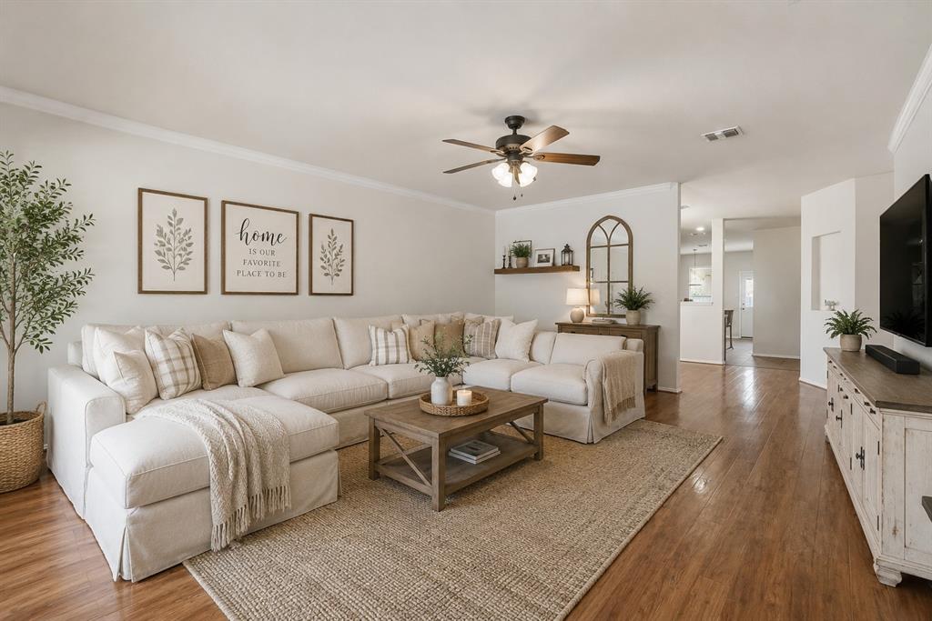 Charming Home in a Prime Neighborhood!

Welcome to this beautifully maintained 3-bedroom, 2-bath home located in a desirable community within walking distance to the neighborhood pool, playground, and Boswell High School. Featuring wood flooring throughout, this move-in-ready home offers an open-concept layout with spacious living areas that are ideal for both everyday living and entertaining.

The kitchen comes complete with appliances, making your move even easier. Start your mornings on the inviting covered front porch or unwind in the evenings on the covered back patio overlooking the oversized backyard, which offers plenty of room to add a pool or create your own outdoor oasis.

Additional highlights include a 2-car garage, generously sized bedrooms, and a location that provides easy access to schools, shopping, dining, and major commuter routes.

Survey and Seller's Disclosure Notice (SDN) are available in TransactionDesk.  Some photos were virtually staged.