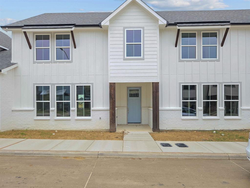 Located in the highly acclaimed Eagle Mountain-Saginaw ISD, this brand-new 2026-built townhome offers modern living in a prime Fort Worth location near shopping, dining, entertainment, and Eagle Mountain Lake. The open-concept floor plan features luxury vinyl plank flooring, a chef-inspired kitchen with stone countertops, stainless steel appliances, and designer finishes throughout. Upstairs, the spacious primary suite includes a spa-like bath with dual sinks, a walk-in shower, and a large walk-in closet. Two additional bedrooms and a full bath complete the second floor. Enjoy peace of mind with a 1-2-10 builder warranty. Don't miss this exceptional opportunity to own a beautiful new home in a growing area!