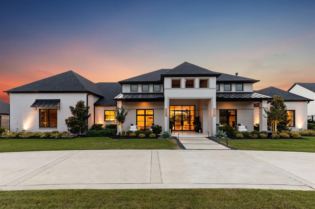LUXURY DREAM HOME on 1.18 acres in beautiful Mustang Lakes. Single story, custom built 5 bedroom, 6 bath home features spacious open floor plan with designer appointments throughout. Enter through double glass doors to a generous, light & bright foyer with blonde wood flooring carrying through the entire home. Private executive study features fireplace, coffered ceiling & built-ins. Substantial living space features impressive fireplace, beautiful wood beams & sliding door access to patio. Chef inspired kitchen features large center island with bar seating, high end appliances, double oven, gas cooktop, ice maker, expansive built-in refrigerator with cabinet finish out & full wine frig. Scullery has sink, second dishwasher with food prep & storage areas all with gorgeous designer fixtures & finish out. Roomy dining room with a beautiful view of resort style back yard. Enjoy the game room which features a bar area with pass through door to patio & access to separate exercise room overlooking the pool with a separate 6th full bath for easy access from pool & for guests. Primary suite is oversized with spa-like bath with soaking tub, walk-in shower, double vanities, built-in designer cabinetry & a boutique inspired custom closet. 4 additional bedrooms all have en-suite bathrooms & walk-in closets, each suite equipped with designer features in a split bedroom format. The resort style back yard features covered patio with fireplace, outdoor heaters, automatic patio screens, ample seating areas, outdoor kitchen with frig & grill, sizable pool with spa, water features & gas fire bowls, all controlled remotely. Extras include extensive landscaping, WiFi controlled sprinkler system, water softener system, storm shelter, whole home generator, AV throughout the home with Control 4, walk out attic access, automated shades & curtains throughout & MORE! 4 Car garage with extra storage space & epoxy flooring. Prosper ISD zoned for highly acclaimed Walnut Grove HS.