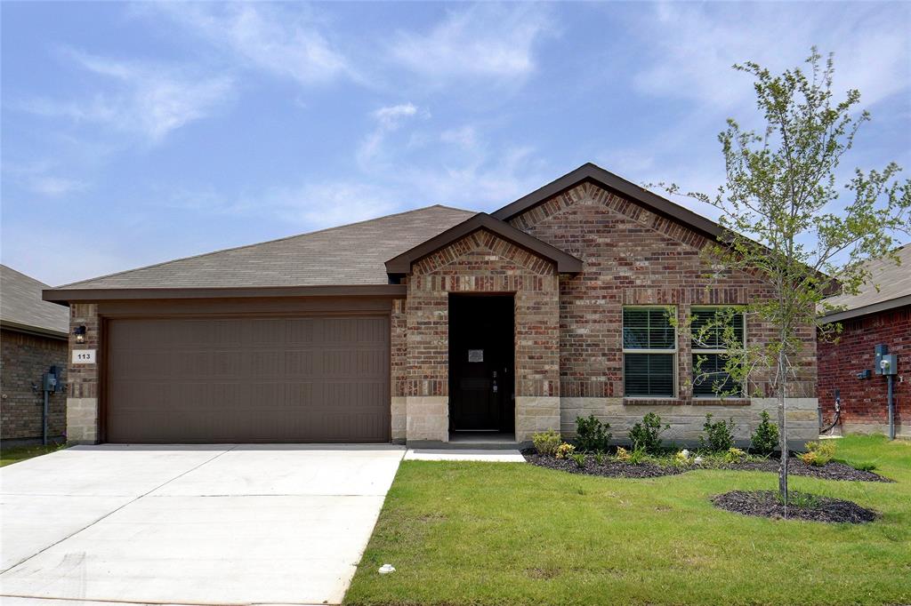 Hurry — this one won’t last! Welcome to this beautiful 4-bedroom, 2-bath, 2-car garage home located in the sought-after Auburn Terrace community in Azle. Designed with both comfort and style in mind, this spacious home features an open-concept floor plan with a split-bedroom layout for added privacy. The chef-inspired kitchen is the heart of the home, offering a large island with seating, stainless steel appliances, electric range, and a spacious walk-in pantry — perfect for entertaining or everyday living. The oversized primary suite is a true retreat, complete with a spa-like oversized shower and a large walk-in closet.  Additional upgrades include ceiling fans in every bedroom and the living room, adding comfort throughout the home. Step outside to enjoy the nice-sized backyard and covered patio, ideal for relaxing or hosting gatherings.  Conveniently located near Eagle Mountain Lake with an easy commute to Downtown Azle and Fort Worth, this move-in ready home has everything you need — just bring your furniture!