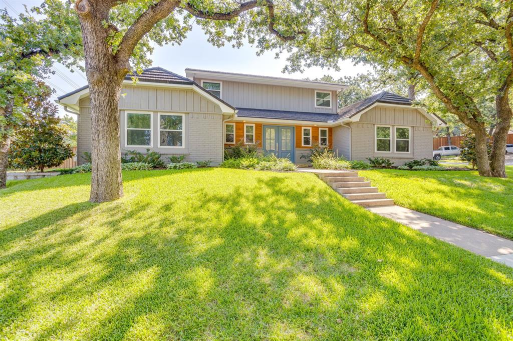 Imagine being surrounded by neutral earth tones, crisp lines, natural light, warm wood & the gentle sound of your pool water moving about...Sounds peaceful right? That is exactly what you get at 3509 Corinthian Court! Add to that a beautiful corner lot with gorgeous established trees & room for boat or RV parking & you've got it made. When you enter the home, you're welcomed in to the living room & your eyes will drift to the view of the dreamy courtyard. This main room currently serves as a living space & dining room but there are so many ways it can be laid out. The gas fireplace can be enjoyed with a cozy seating area or it can be the backdrop to your dinners around the table. To the right of this room, there is an actual dining room that is currently being used as another living space but you get to choose! The kitchen has the most darling vibes with updates like new ovens & backsplash behind the cooktop. And I LOVE the breakfast nook area that the owners use as a reading & relaxing retreat. The bedrooms in this home are all on the 1st floor & the primary is tucked away at the back of the home for privacy. The primary bath is an escape from the chaos and if you're looking for that missing bathtub, don't fret, the plumbing is still there! The hall bath seriously looks like it's being featured in a design magazine with it's recent updates & your guests will think so too. Let's go upstairs! What was once a big open space is now a thoughtfully planned guest retreat. The partial wall creates a divide for a bedroom & the half bath is super convenient. Don't need a guest space? Office! Gym! Playroom! Craft room! So many options. Saving the best for last, the backyard! This pool, installed in 2019, is THE solution to Texas heat! With the multicolor lights, tanning ledge & bubblers, you'll never want to get out. Huge wood fences provide privacy & security to this backyard oasis & there is still plenty of room for fur kids! What are you waiting for? Come see it today!