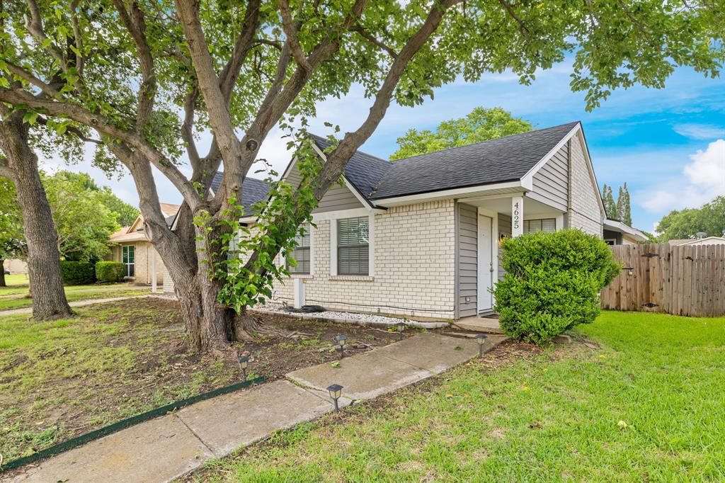 Move-in ready, freshly painted, and beautifully updated, this charming 2-bedroom, 1-bath home offers approximately 1,008 square feet of comfortable living space in the heart of The Colony. This property combines convenience, value, and an unbeatable location. Some of the improvements include a new roof installed in June 2025, new kitchen cabinets in April 2026, new dishwasher in 2024, and new air handler, thermostat, and condenser in 2023, providing peace of mind for years to come. Enjoy the privacy and functionality of your own fenced backyard, perfect for pets, entertaining, gardening, or simply relaxing outdoors. Alley-access parking with a gated entrance offers added convenience and easy backyard access. Ideally situated just minutes from Grandscape, Nebraska Furniture Mart, Lewisville Lake, Topgolf, shopping, dining, and entertainment, this home also provides quick access to Highway 121, I-35, FM 423, and the Dallas North Tollway. Major employment centers including Toyota Headquarters, The Star, and Legacy West are all nearby, making commuting a breeze. Whether you're a first-time homebuyer, wanting to house hack, downsizing, or looking for a low-maintenance investment opportunity, this well-maintained home offers an exceptional combination of location, updates, and lifestyle.