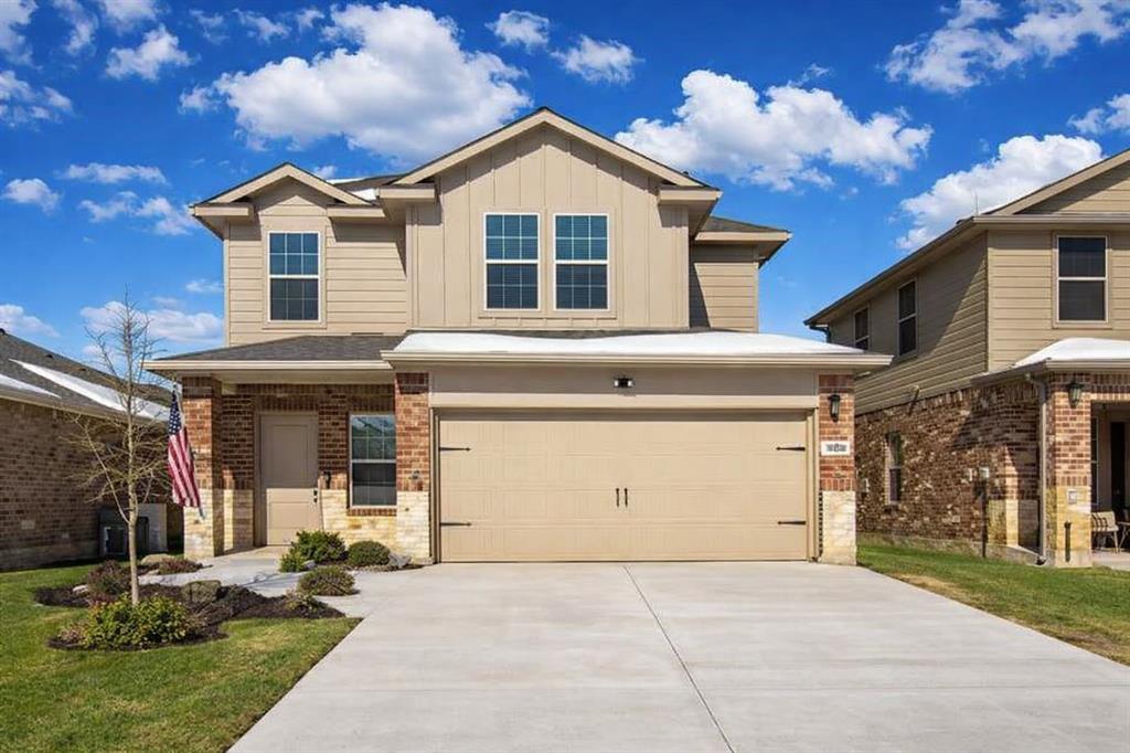 ** PRICE REDUCED** Barely lived in and beautifully maintained, this two-story home in Magnolia welcomes you with charming drive-up appeal featuring a brick and stone exterior and inviting covered front and back porches that set the tone for relaxed living. Inside, a thoughtfully designed open floorplan offers a private primary suite on the first floor along with a convenient half bath for guests, creating both comfort and functionality. The kitchen serves as the heart of the home, appointed with quartz countertops, abundant cabinetry, a pantry, undermount sink, and stainless steel appliances, all flowing effortlessly into the living room for everyday living or entertaining. The spacious primary bedroom provides a peaceful retreat with a large walk-in shower, vanity, linen shelving, and a generous walk-in closet. Upstairs, two additional bedrooms, a full bathroom, and a versatile GAMEROOM OR HOME OFFICE AREA offer flexible space for work, play, or guests. Ideally located near Lake Ray Hubbard and Lake Lavon for outdoor recreation and just minutes from the Rockwall Harbor’s dining, shopping, and entertainment, this home also offers quick access to I-30 for easy commuting. Enjoy the welcoming community atmosphere with a pool, walking trails, park, and playground, all wrapped in a serene country-style setting. Non Realty items can stay REFRIGERATOR, WASHER & DRYER, BLINK CAMERAS & RING DOORBELL. Move in Ready !