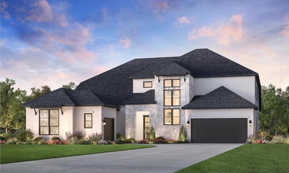 Built by Toll Brothers. Estimated completion May 2026. The Kenney Transitional -- A grand entrance awaits in the impressive two-story foyer of the Kenney. Beyond, the expansive great room continues to impress with desirable access to the large covered patio. Central to the well-appointed kitchen is a spacious casual dining area with tray ceiling, enhanced by a large center island with breakfast bar, plenty of counter and cabinet space, and an ample walk-in pantry. Complementing the primary bedroom suite are a splendid tray ceiling, stunning walk-in closet, and luxurious primary bath with dual vanities, a large soaking tub, a luxe shower, linen storage, and a private water closet. Overlooking a generous loft with adjacent flex room are secondary bedrooms, one with private bath and one with shared hall bath, featuring walk-in closets. Additional highlights include a desirable bedroom suite with walk-in closet, an ample media room, a sizable office, a powder room, an everyday entry, and a centrally located laundry. Disclaimer: Photos are images only and should not be relied upon to confirm applicable features.
