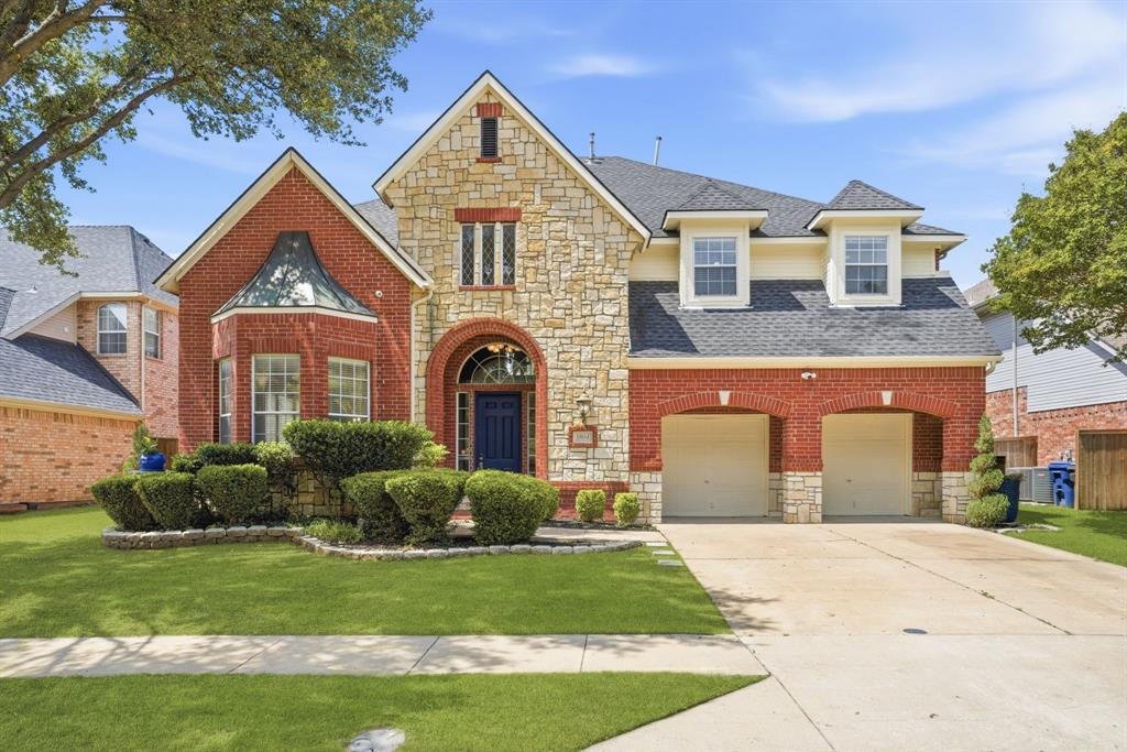 Located in the easy-to-love Stonebridge Ranch community, 1804 Cross Point makes a striking first impression with beautifully maintained landscaping and timeless brick and stone front elevation. Inside, you’ll find 5 generously sized bedrooms, 4 full bathrooms, and an extra multipurpose room off of the primary complete with a pocket door and closet space. Upon entry, you're welcomed by a statement staircase and elegant wood and tile flooring. The oversized dining area offers ample space for hosting, while the main living area highlights a gas fireplace and large windows that fill the room with natural light. Nearby, a cozy breakfast nook connects seamlessly to the updated kitchen. Wood flooring, functional island, stainless steel appliances, and abundant cabinetry creates a tasteful and functional culinary space. The downstairs layout includes a spare bedroom, full bathroom, and dedicated laundry area with a built-in sink. Upstairs, you’ll find 3 additional secondary bedrooms, 3 full bathrooms, and the spacious primary suite with its own fireplace + flex room. The spa-inspired primary bath includes a standalone soaking tub and oasis shower. An expansive backyard showcases a sparkling pool and spa, waterfall, storage shed, and plenty of seating area for entertaining. Adding even more value is the oversized 2 car garage with a built-in sink and room for a work bench. Residents of Stonebridge enjoy amenities like fishing, parks and playgrounds, pickleball courts, tennis courts, and will soon unwind in the new beach club coming 2027. Experience everything this home has to offer in person and book a showing today!