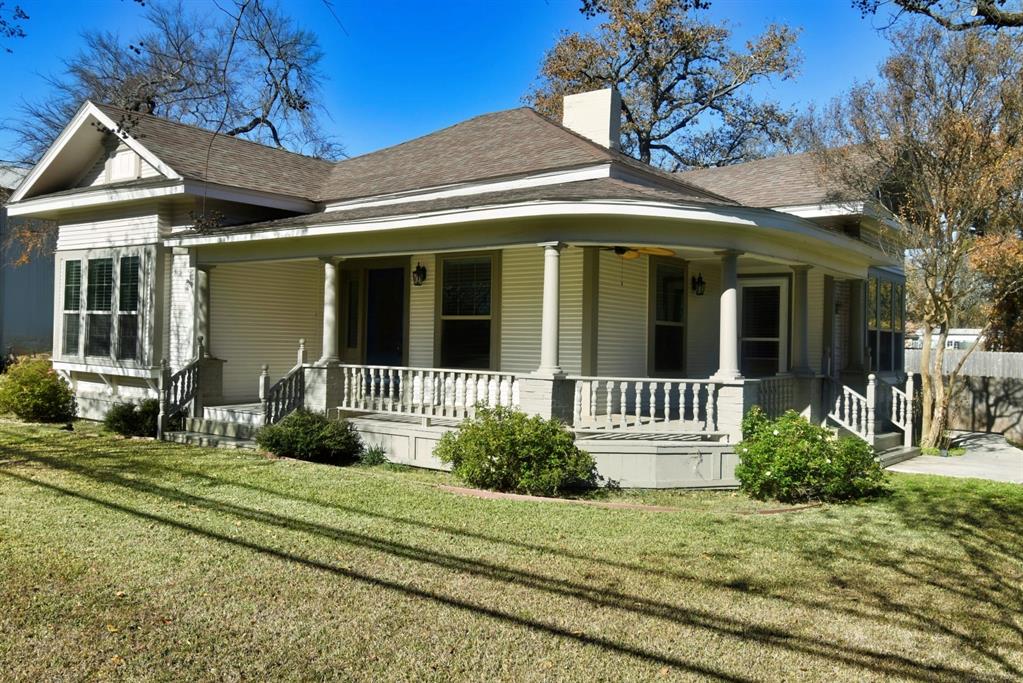Welcome to Alba, Tx! Located 10 minutes or less from Legendary Lake Fork. This home is a super cute and full of charm,character and built with quality materials like they used back in the day. Lots of recent updates with new carpet in bedrooms too. This home features 10' ceilings and foam insulation to keep those utility bills reasonable. Home has been meticulously maintained with a wrap around corner porch and features 3 bedrooms, 2 bathrooms, tankless hot water heater and a 24' x 28' carport big enough for your boat and truck. Sitting on a corner lot in downtown Alba with all city services and no septic issues to cause you stress. Home has a fenced backyard to keep the kids and pets safe. Fireplaces in the living room and primary bedroom have been closed off, although there are gas outlets for a free standing fireplace in both rooms. Exterior features 8' x 25' front porch that wraps around to the 7' x 14 side porch and a 6' x 13' back porch. Buyer to verify any and all information.