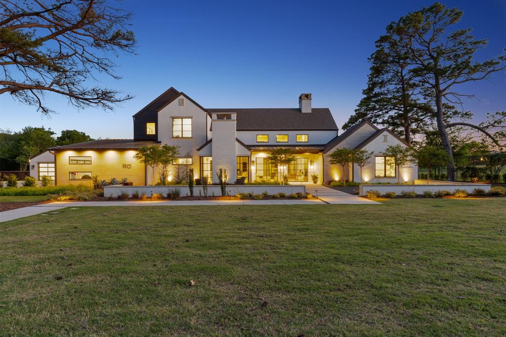 Anchored on almost 2 acres this 2020 luxury custom home is a masterpiece that offers unparalleled elegance. Experience clean lines, exquisite textiles, and luxury finishes throughout. Chef's kitchen features an oversized Santorini white quartzite waterfall island with rift white oak custom cabinetry complemented by a prep kitchen butler's pantry. 4 bedrooms downstairs, grand oversized hallways, and white oak floors throughout, every detail exudes sophistication. Retreat to the primary bedroom with a resort style bath and additional washer dryer in the primary closet. Step outside to a true resort style oasis with screen in covered living, dining, and outdoor kitchen. Turfed yard, gorgeous pool with huge hot tub. Guest house with full bath and kitchenette. Five plus car garage, deep water well for landscaping, a mom envy mudroom, multiple offices, an artist studio, media room. Sophisticated finishes blend seamlessly with a relaxed lifestyle. Live the dream in this Southlake sanctuary.