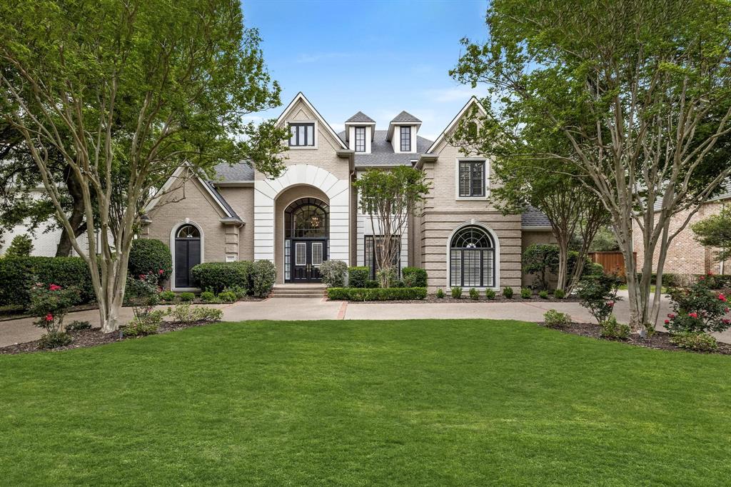 Preferred floor plan in the preferred location of the Preston Hollow Fairway! Natural light, high ceilings and comfortable proportions keynote the interior featuring the Primary BR + Guest BR downstairs. Gracious entry with sweeping staircase is the prelude to lovely formal areas with wbfp and butlery. Enjoy daily living in the huge Kitchen adjoining the Den, with access to the spacious backyard & a delightful morning courtyard. Kitchen is well equipped with lg center island, 2 bkft bars, w-i pantry, and Viking & Dacor stainless appliances + 2 Bosch DWs. Handsome Study is perfectly placed for privacy & offers wbfp, lovely built-ins & 2 closets. Private Primary Suite enjoys sit area & luxurious bath with dbl vanities, vessel tub, frameless glass shower, and vast closet. Upstairs offers a great layout with a lg game-media room and 3 ensuite BRs with w-i closets. Lg grassy yd for endless play! Quiet location, yet close to St Marks School, Central Mkt + shops and eateries of Preston Royal!