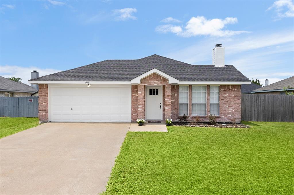 Move-in ready and beautifully updated! This turnkey home features fresh interior paint and new flooring throughout. The spacious primary suite offers an attached bathroom and large walk-in closet. Two additional generously sized bedrooms and a full guest bathroom provide plenty of space for family or guests. The living room showcases vaulted ceilings, a cozy brick fireplace, and abundant windows that fill the home with natural light. The updated kitchen boasts new countertops and appliances, making it both stylish and functional.  Whether you're looking for a great starter home or an excellent investment opportunity, this property is ready to welcome its next owner.