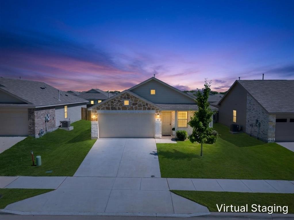 Welcome to this beautifully updated 4-bedroom, 2-bath home in the highly sought-after Sendera Ranch community, located in Haslet within acclaimed Northwest Independent School District! Built in 2021, this move-in ready home combines modern style, comfort, and exceptional neighborhood amenities — all within walking distance to the elementary school, one of the community pools,  and a neighborhood park. Inside, you’ll love the fresh new interior paint and brand-new carpet in all secondary bedrooms. The open-concept layout is filled with natural light and features wood-look flooring in the main living areas, tall ceilings, recessed lighting, and a spacious living area designed for both relaxing and entertaining. The kitchen offers modern finishes, ample cabinetry, and sleek stainless steel appliances perfect for everyday living including the refrigerator. Curb appeal shines with a charming covered front patio that creates a warm and inviting first impression. Step outside to the large fenced backyard with plenty of space for gatherings, pets, play, or simply enjoying your morning coffee. Residents of Sendera Ranch enjoy resort-style amenities including four community pools, a splash pad, playgrounds, basketball courts, baseball fields, scenic ponds, a clubhouse, and miles of walking and biking trails woven throughout the neighborhood. Hulen Community park is also less than a mile away. This is your opportunity to enjoy modern living, outstanding community features, and top-rated schools all in one incredible home. Schedule your showing today!
