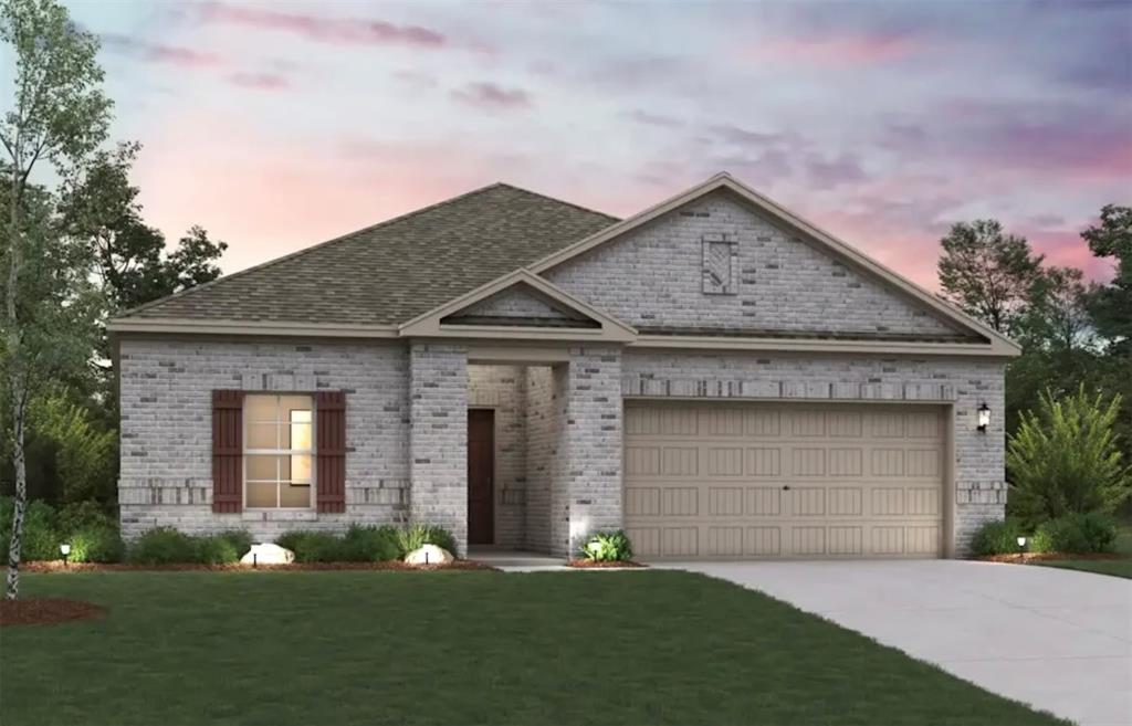 Embrace modern living in the Sutherland floor plan! This attractive plan begins with a foyer that leads past two roomy bedrooms flanking a bath. The hallway continues, opening up into a sunny, airy space centered around an inviting great room. A few steps away, a kitchen with a wraparound counter, walk-in pantry, and center island flows into a charming dining area, complete with access to the covered patio. The serene primary suite is adjacent, showcasing a large walk-in closet and a private bath with dual sinks and a walk-in shower. Enjoy comfort and convenience with the Sutherland plan! Perfectly positioned in Alvarado, Lone Oak offers everyday convenience close to shopping, dining, and quality schools, with easy access to downtown Fort Worth. Natural beauty and modern living meet at this community, which is full of open green spaces, scenic ponds, and plenty of trails that invite residents to slow down and enjoy the outdoors. Planned amenities set the tone for a resort-style lifestyle—whether it’s cooling off in the sparkling pool, enjoying a casual game on the sports fields, or unwinding at the contemporary amenity center. Est. September completion!