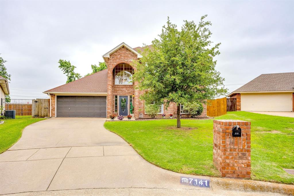 Sellers are motivated! Previous contract fell through, buyers had a change of heart - no major issues found and no negotiations of repairs took place. Say Hello to this beautifully remodeled four-bedroom, two-and-a-half-bathroom home perfectly positioned on an oversized lot featuring one of the largest backyards in the neighborhood. Thoughtfully updated and full of charm, this home offers a warm and inviting layout designed for both everyday living and entertaining. Inside, you’ll find a cozy wood-burning fireplace, an updated kitchen complete with a charming eat-in nook, and flexible living spaces that adapt effortlessly to your lifestyle. Enjoy the elegance of a formal dining room along with an upstairs bonus space ideal for a second living area, home office, game room, media room, or private guest retreat. Step outside to enjoy the expansive backyard featuring a large covered patio complete with ceiling fans, a true Texas essential for relaxing and entertaining year-round. A storage shed adds even more convenience, while the oversized yard offers endless possibilities with plenty of space to garden, play, host gatherings, add a pool, or create the backyard oasis your heart desires. Reverse osmosis water dispenser conveniently located in the kitchen for easy access to purified drinking water. Conveniently located just off the Chisholm Trail Tollway, this home offers easy access to downtown Fort Worth, TCU, Tarleton State University Fort Worth Campus, Trinity Valley School, and an abundance of nearby shopping, dining, and entertainment options. New downstairs HVAC unit and garage door opener. Entryway mud bench system, playroom cabinets,  kitchen island and trash & recycle cabinet to convey. All information contained herein is deemed reliable but not guaranteed. Buyer and buyer’s agent to verify all information.