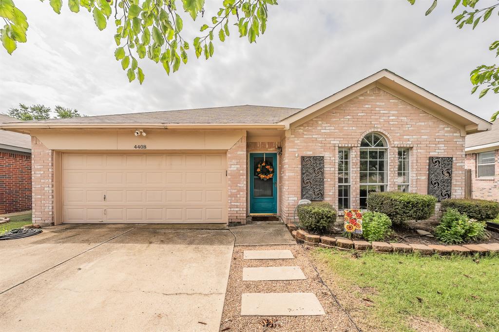 Welcome to 4408 Park Creek Court in Fort Worth, located in the highly sought-after Keller ISD! This charming 3-bedroom, 2-bath home features beautiful laminate and ceramic tile flooring throughout, offering a warm and low-maintenance living space. The spacious kitchen provides plenty of room to cook and gather while enjoying an abundance of natural light.

Some of the standout features of this property are all rooms have walk-in closets, oversized cul-de-sac lot with TREX decking on the side of the home, this creates the perfect low-maintenance outdoor space for relaxing or entertaining. The backyard also features mature trees that provide shade, charm, and added privacy, along with a storage shed.

Ideally located near grocery stores, restaurants, and everyday amenities, this home also offers easy access to surrounding areas with a convenient commute near Highway 820.