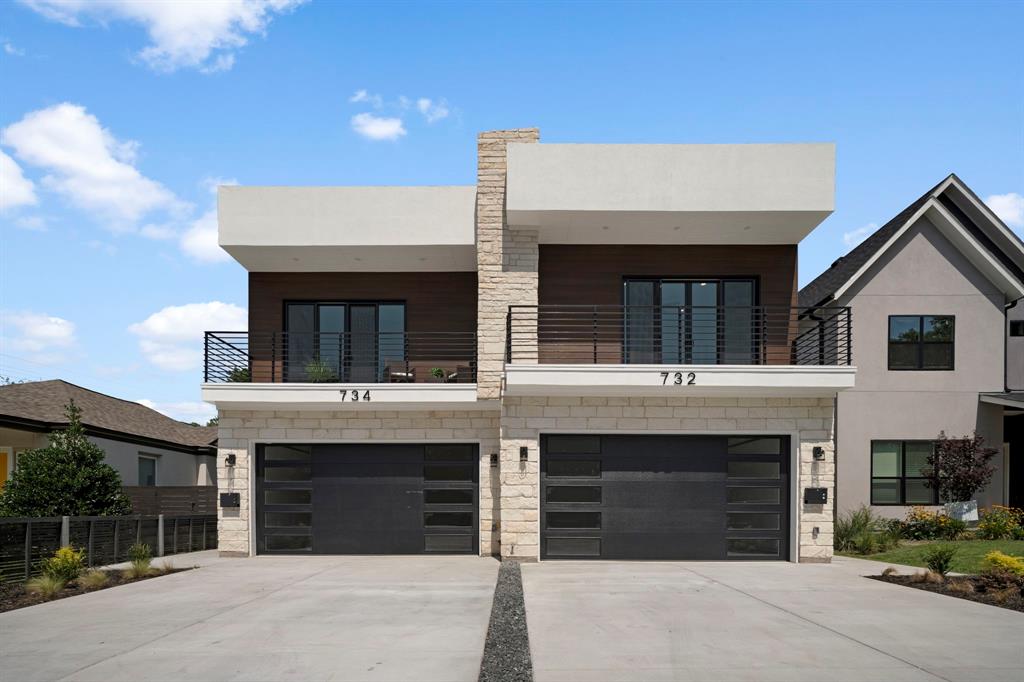 Gorgeous Contemporary Design In This New Construction Half Duplex In The Heart Of Bishop Arts District. No Expense Has Been Spared As This Property Features Natural Stone Front With Stucco In Side And Rear Exterior.The Interior Features Ten Foot Ceilings Throughout With Real Five Inch White Oak Floors And Custom Tile In All Bathrooms And Utility Room.  Custom Modern Cabinets With Quartz Counters Throughout And Eat In Kitchen With Waterfall Counter. Appliance Package Includes Thirty Six Inch Thor Range With Bosch Dishwasher And Refrigerator And Microwave. Builder Provides Two Year Full Warranty And Ten Year Structural Warranty For Buyer Peace Of Mind. Located Within Walking Distance To Bishop Arts District, Kidd Springs Park, Kessler Area And All That North Oak Cliff Has To Offer.