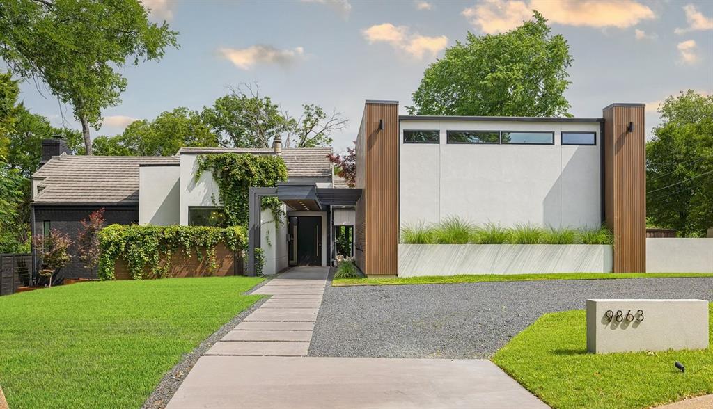 Come see this beautifully and thoughtfully renovated home on a creek lot feeding into White Rock Elementary. Nestled in a friendly neighborhood with tree lined streets, this home is in a desirable Lake Highlands location. No stone unturned as the interior and exterior have been completely updated with custom and designer finishes. The large great room with light wood floors and large wet bar has an abundance of recessed and natural lighting for views of the numerous trees along the back of the property. The downstairs primary suite has its own sitting area with fireplace and spa like bathroom. Upstairs you'll find generously sized bedrooms and large game room with a second kitchen and adjacent bonus room. A downstairs guest suite and a private staircase to the study make this layout work for everyone. A gourmet kitchen with high end appliances and custom cabinetry will delight the family chef. Don't miss the oversized garage with customized storage, flooring, and built-ins when you come see this home that is perfect for a large family and for entertaining friends. A full list of improvements can be found in the transaction desk.
