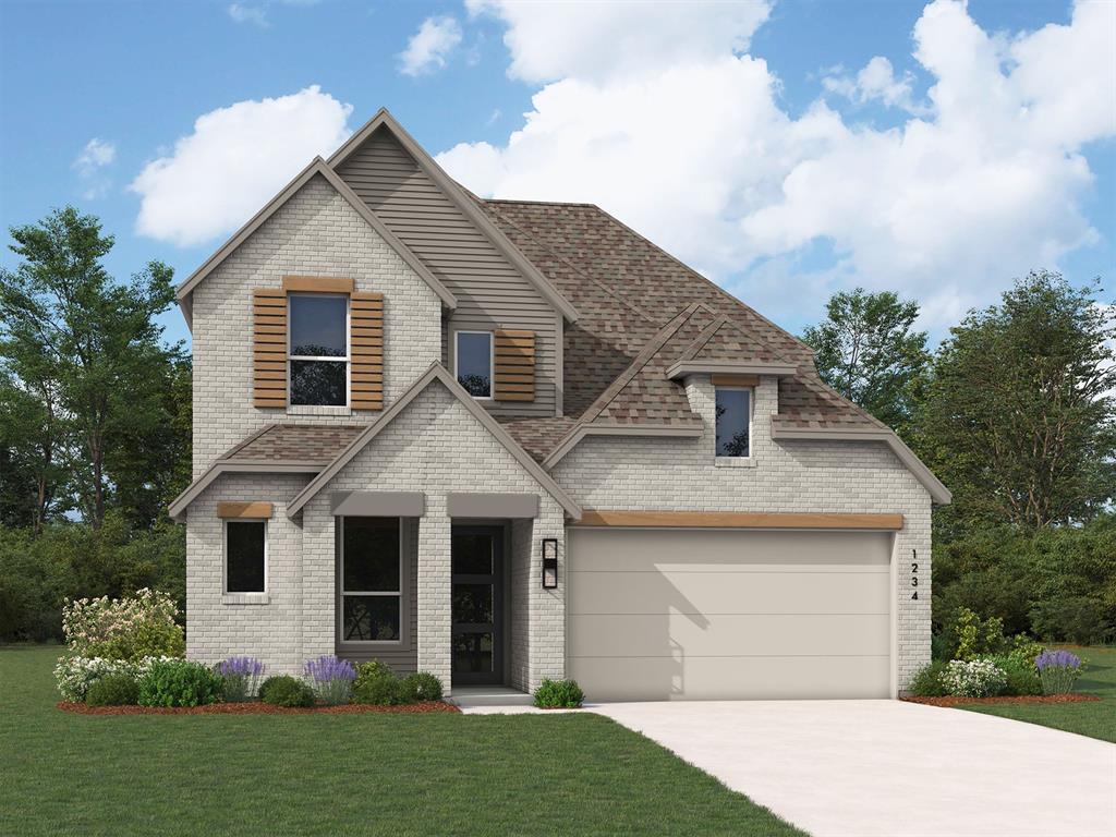 The Lotus plan offers an amazing modern exterior with beautiful white Mountain Peak brick and thoughtful upgrades throughout. This 2,868 sq. ft. northeast-facing home features Extended Outdoor Living, a Bay Window Extension in the Primary Bedroom, and a luxurious freestanding tub with separate shower in the primary bath. Inside, you will find 2 bedrooms downstairs, 2.5 baths down, a private study, and an open-concept living design perfect for entertaining. Upstairs includes 2 additional bedrooms with a full bath, along with a spacious game room and media room — giving everyone plenty of room to relax and enjoy.