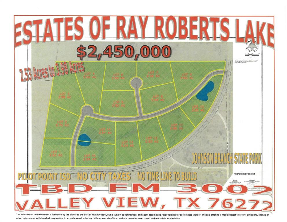 ESTATES OF LAKE RAY ROBERTS...GATEWAY TO LAKE - Land